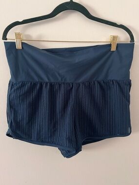 Prana Two Beach Shorts Atlantic Teal Hybrid Swim Athletic Medium